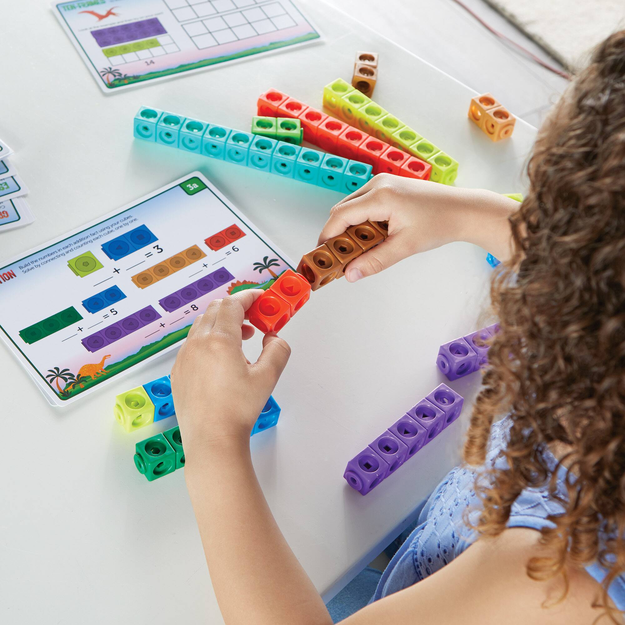 Learning Resources Mathlink Cubes Kindergarten Math Activity Set: Dino Time!
